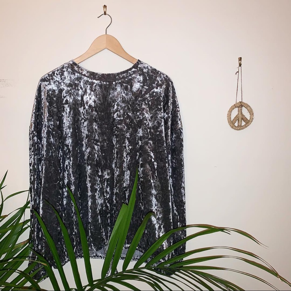 Adrianna Papell Velvet CrewNeck W Drawstring Waist